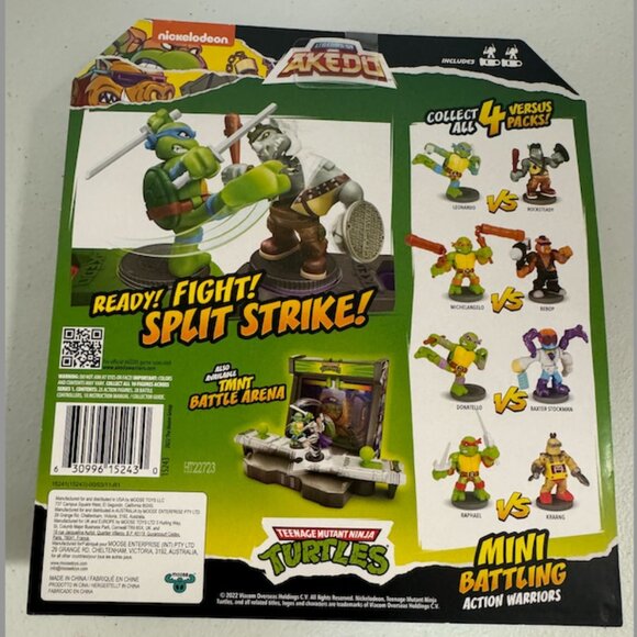 Legends of Akedo TMNT Mini Battling Action Warriors Michelangelo vs Bebop - Picture 2 of 2